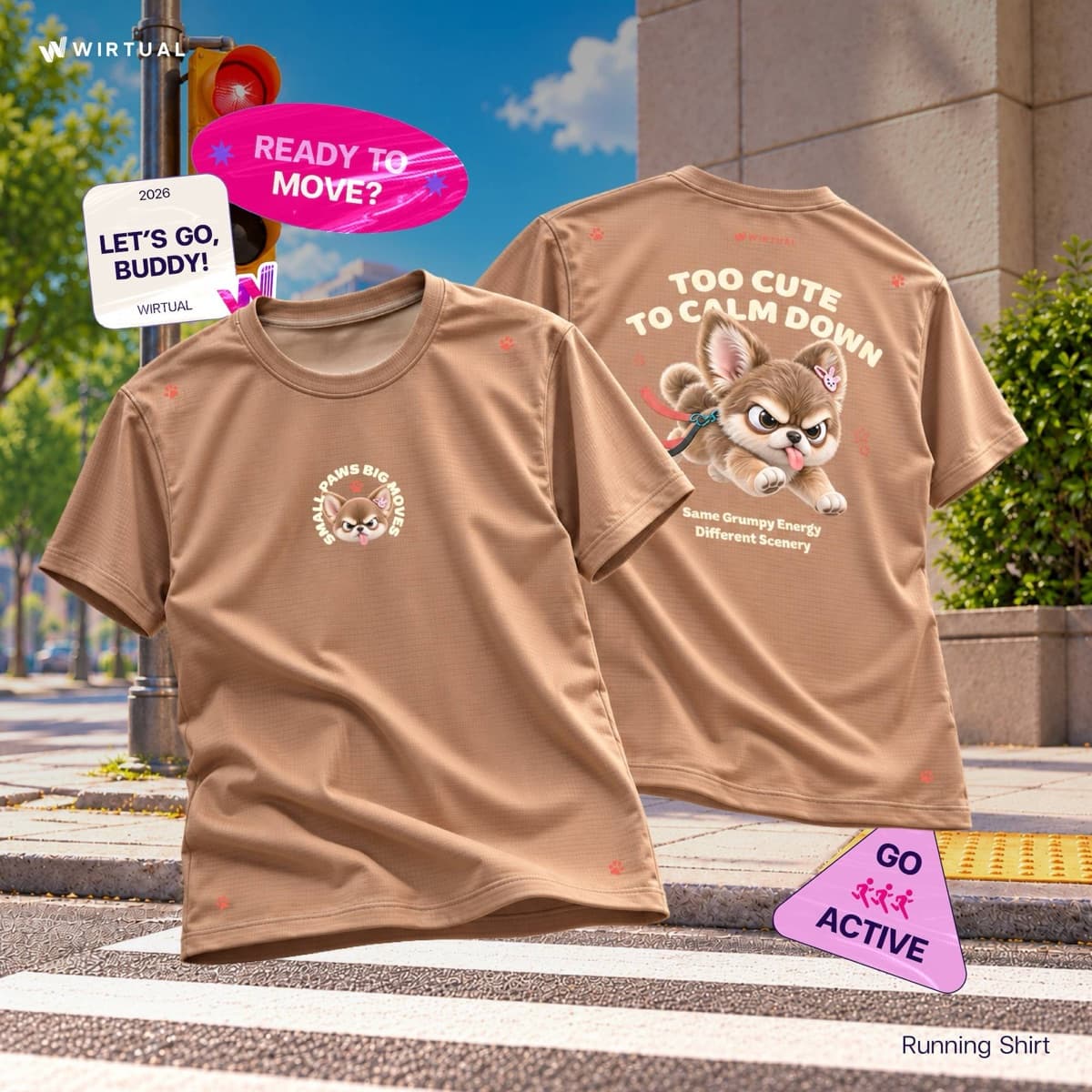 เสื้อวิ่ง Too Cute To Calm Down · ชิวาวา Biscuit