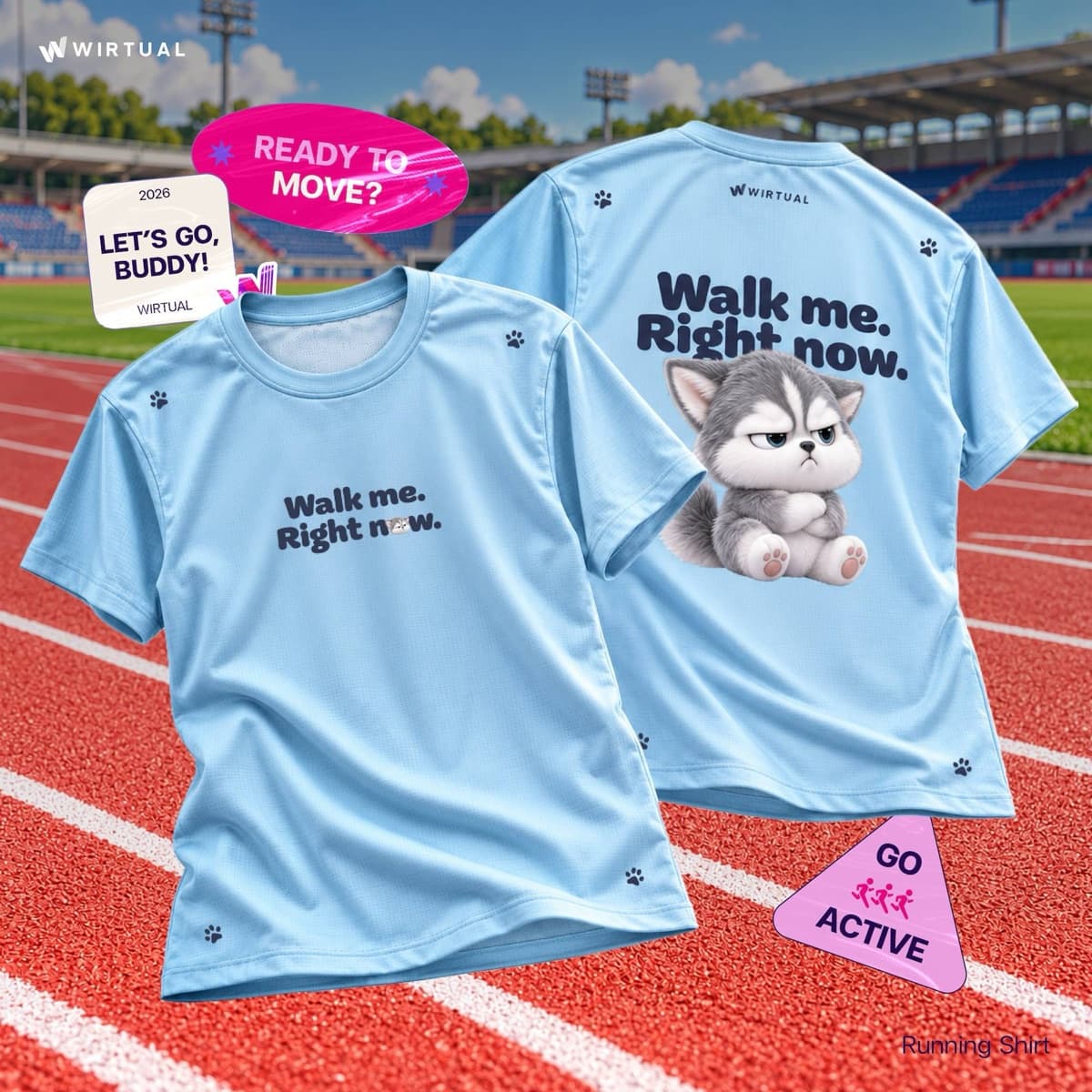 เสื้อวิ่ง Walk Me. Right Now. · ไซบีเรียน Mulji