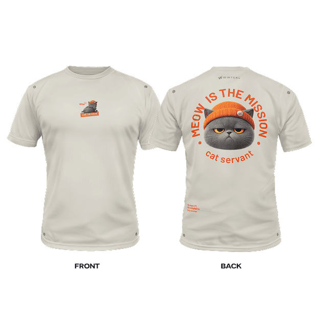 เสื้อวิ่ง Meow Is The Mission · แมวเทา Charcoal รูปที่ 2