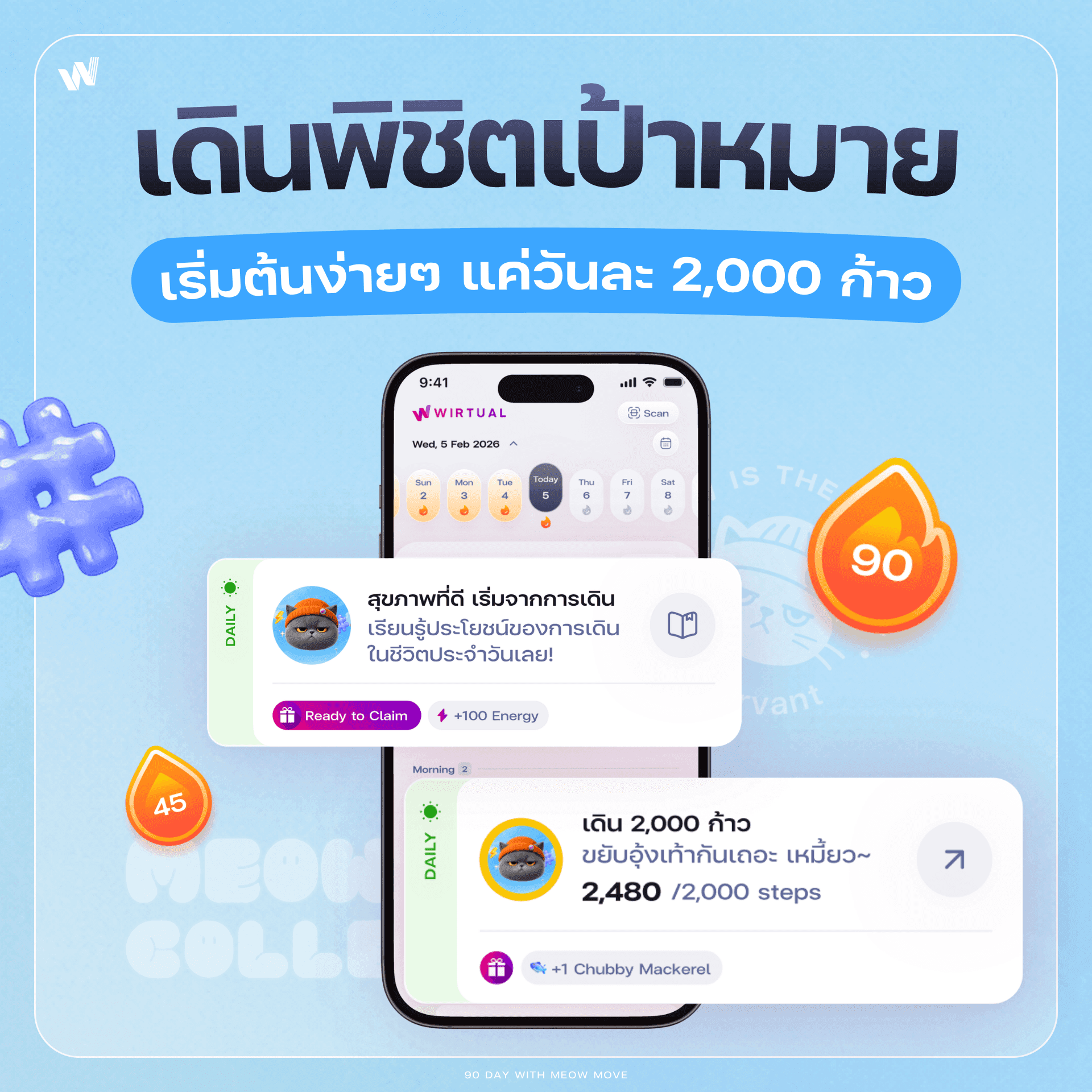 เดินแล้วน้องได้กิน
