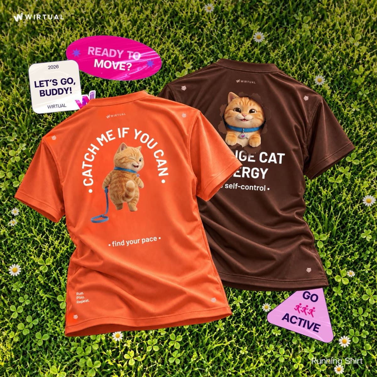 เสื้อวิ่ง Catch Me If You Can · แมวส้ม Sunny
