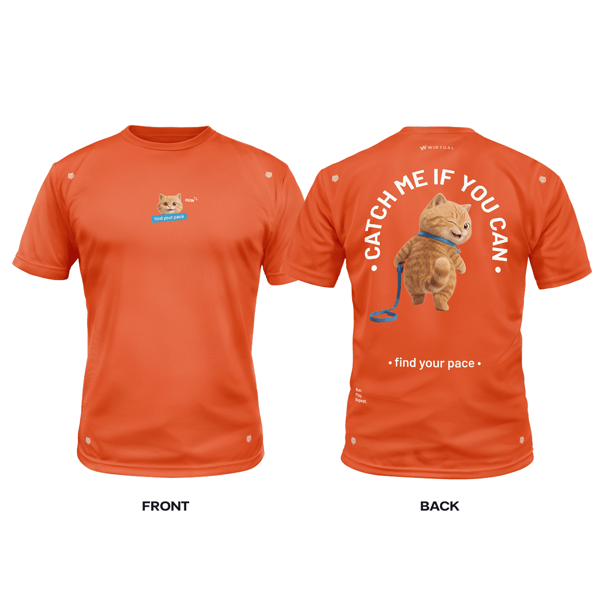 เสื้อวิ่ง Catch Me If You Can · แมวส้ม Sunny รูปที่ 2
